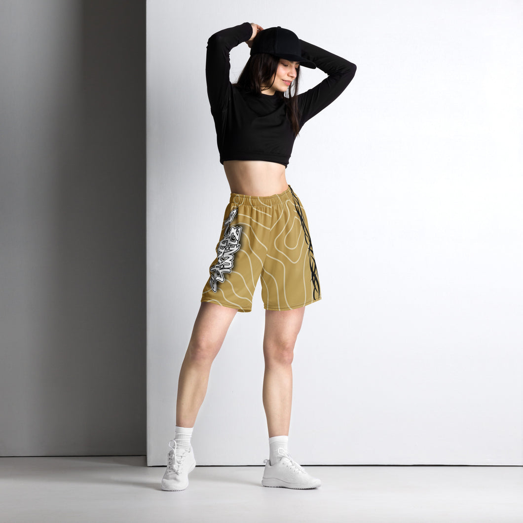 Unisex pattern mesh shorts