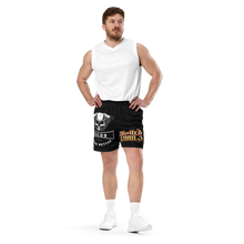 Load image into Gallery viewer, Black printed Unisex mesh shorts
