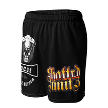 Load image into Gallery viewer, Black printed Unisex mesh shorts
