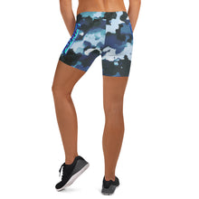 Load image into Gallery viewer, Blue Camo SL Yoga Shorts
