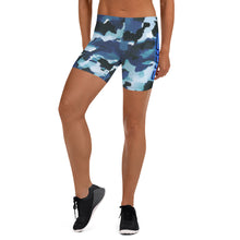 Load image into Gallery viewer, Blue Camo SL Yoga Shorts
