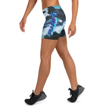 Load image into Gallery viewer, Blue Camo SL Yoga Shorts
