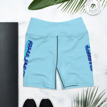 Load image into Gallery viewer, Baby Blue printed Yoga Shorts
