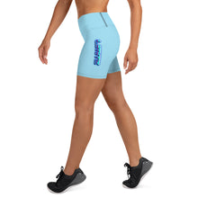 Load image into Gallery viewer, Baby Blue printed Yoga Shorts
